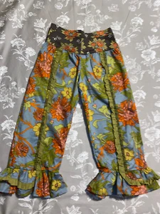 Matilda Jane Pants Bottoms Sz 6 Big Ruffles Floral Flowers NWT - Picture 1 of 3