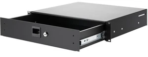 2 HE Aluminium Rack-Schublade Schloss Schnelltrennung Vollauszug Adam Hall NEU - Bild 1 von 9