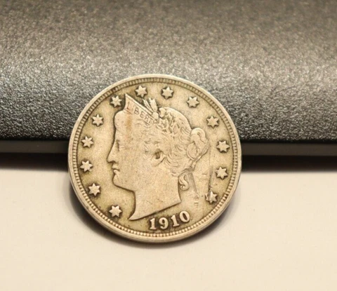 1910 US Liberty V Nickel 5c Fine+ Cover