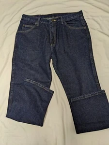 Men's Wrangler 96501MR Straight Leg Jeans Tag Size 36x30 Measures 37.5x30 - Picture 1 of 9