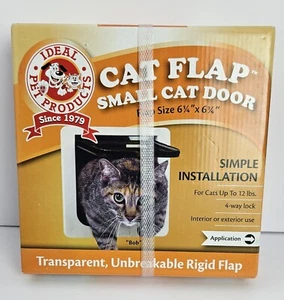 Ideal Pet Products Gato Solapa Puerta Gato Pequeña Cerradura 4 Vías Uso Interior/Exterior ¡Nuevo! - Imagen 1 de 12