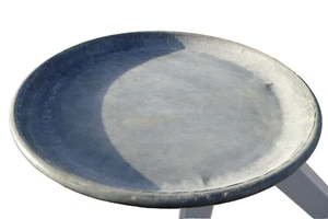 Shabby Tablett Schale Deko Teller Rund Küche Wohnen Eisen Retro Stil 40cm Grau - Bild 1 von 3