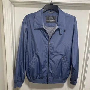 Weatherproof Garment Co Men's Large Jacket Zip Coat Poly Blend Blue - Picture 1 of 13