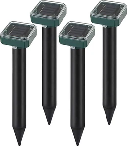 4PCS Solar Ultrasonic Mice Gopher Mole Pest Snake Repellent Repeller 7000sq Feet - Picture 1 of 14