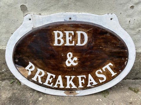 Vintage Double Sided Bed & Brekfast Wooden Reclaimed Sign Cover