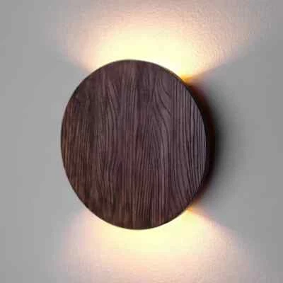 Oscuro Único Color Café Pared Iluminación Hechos a Mano Redondo Aplique Lámpara - Imagen 1 de 4