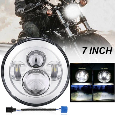 Faro LED de 7" para motocicleta haz alto/bajo para Yamaha V-Star XVS 650 1100 clásico Foto 1 de 4