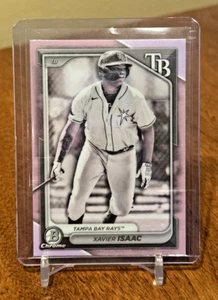 Xavier Isaac SSP 2024 Bowman Chrome Prospects Pearl Refractor #BCP-133 - Picture 1 of 2