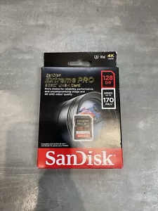 SanDisk Extreme PRO 128GB SDXC UHS-I Memory Card 170MB/S Brand New - Picture 1 of 4