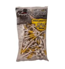 Pride Professional ProLength 2-3/4 inch (Yellow/White) Wood Golf Tee 100 Ct [B2]
