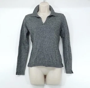MASSIMO DUTTI Grey Mix Soft Thin Knit WOOL Blend Women's Jumper Top UK 8 10 S - Picture 1 of 3