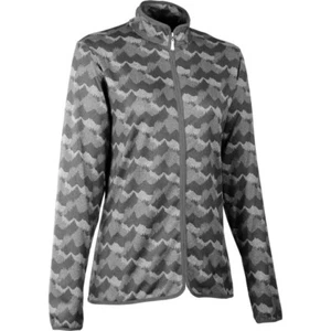 NEW Sun Mountain Ladies SMALL Bitterroot Knit Full-Zip Jacket Stretch Gray Print - Picture 1 of 2