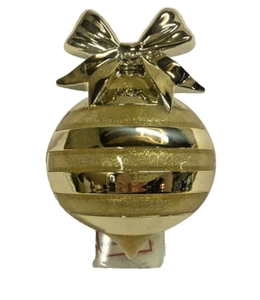 Bath & Body Works Gold ORNAMENT Wallflower Plug NWT w/ Etched Stripes FESTIVE! - Picture 1 of 2
