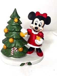 Classic Vintage Christmas Disney Minnie Mouse Trimming the Tree Figurine - EUC - Picture 1 of 8