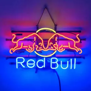 Red Bull Energy Drink 20"x16" Neon Light Sign Lamp Wall Decor Glass Bar Open - Picture 1 of 4