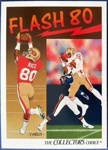 JERRY RICE 1991 Upper Deck Collector's Choice, San Francisco 49ers Checklist #86 - Picture 1 of 4