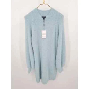 Bardot Bell Sleeve Knit Dress in Dusty Blue Size Large NWT - Picture 1 of 7