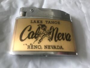 Lake Tahoe Cal Neva Reno, Nevada Vulcan flat lighter FRANK SINATRA LINK