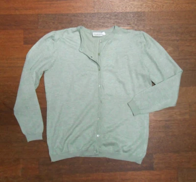 NEU! Feine Strickjacke, meergrün zart meliert, Gr. M, Canda, - Bild 1 von 2