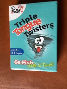 Nuevo en paquete ¿¿De verdad?! Juego de cartas Triple Tongue Twisters - ¡Va a pescar con un giro! - Imagen 1 de 3