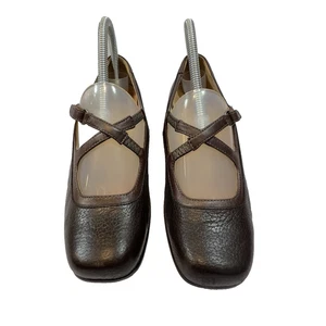 Aravon Leather Mary Jane Comfort Shoes Women’s 7B Brown Double Strap Abzorb Sole - Picture 1 of 16