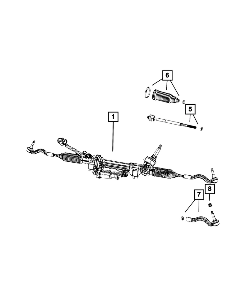 Engranaje de piñón y cremallera Mopar genuino 68628263AB Foto 1 de 1