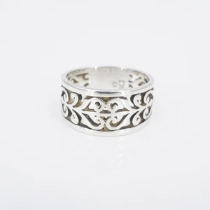 James Avery Open Adorned Band Ring Sterling Silver Size 6 Retired RS3825 - Picture 1 of 5