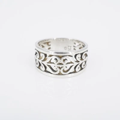 James Avery Open Adorned Band Ring Sterling Silver Size 6 Retired RS3825 - Image 1 of 4