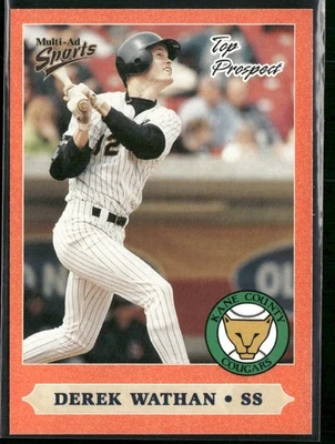 1999 Multi-Ad Midwest League Top Prospects Derek Wathan #13 Kane County Cougars - Image 1 of 2