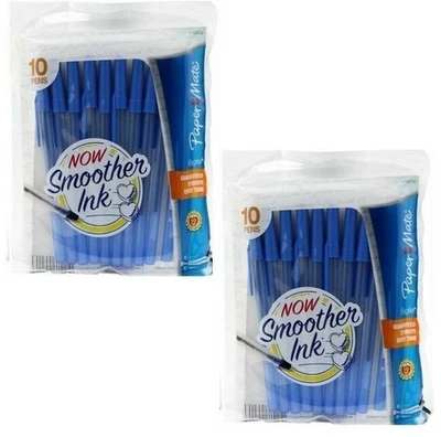 10 x Bolígrafos Paper Mate Write Bros Stick, Punto Medio 1,0 mm, Tinta Azul Foto 1 de 3