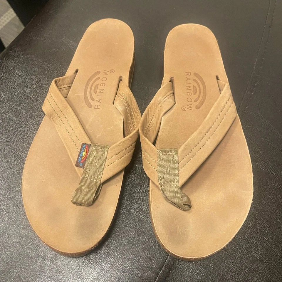 Rainbow double layer leather flip flops 38 - Image 1 of 4