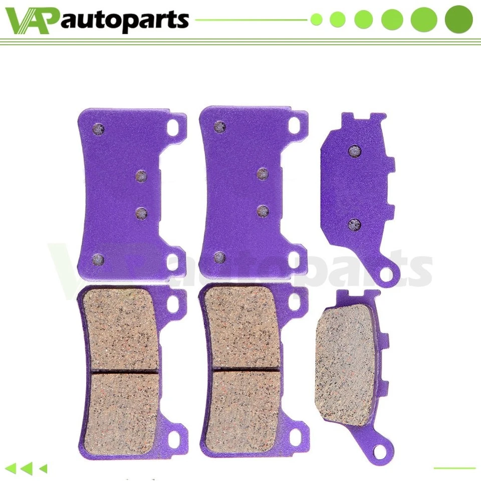 F+R Carbon fiber Brake Pads Fits 2006-2013 2009 2010 2011 2012 Honda CBR 1000 RR - Imagem 1 de 4