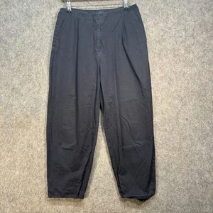 Toast Trousers Womens Size W29 L23 Navy Blue Cotton Cropped Pockets Lagenlook - Picture 1 of 9