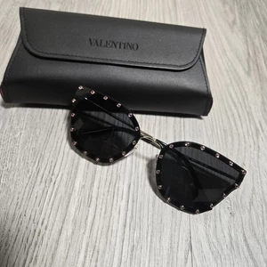 Gafas de sol Valentino adornadas ojo de gato nuevas sin etiquetas VA 2028 3003/87 59 mm marco dorado - Imagen 1 de 6
