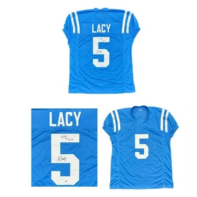 KEWAN LACY SIGNED CUSTOM LIGHT BLUE JERSEY JSA WITNESS “FEAR THE GRILL” - Image 1 of 4