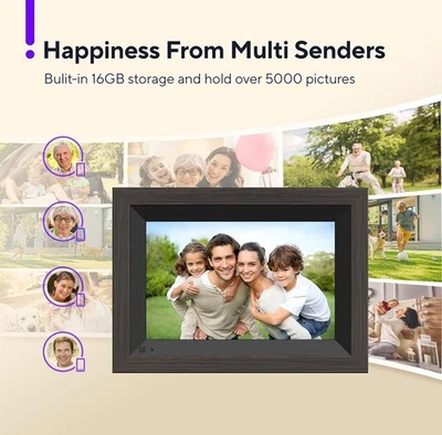 Nixplay W10P Digital Photo Frame10.1 in LCD - Black - Image 1 of 4