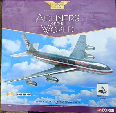 Corgi Airliners Of The World Boeing 707-323C American Airlines 1979 AA32907  - Image 1 of 4