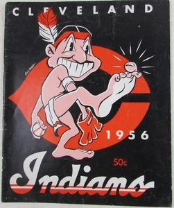 Anuario de béisbol original 1956 Cleveland Indians - Bob Feller muy bueno - Imagen 1 de 10