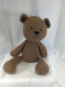 18 Zoll Braunbär gehäkelt oder gestrickt Handarbeit - Bild 1 von 5