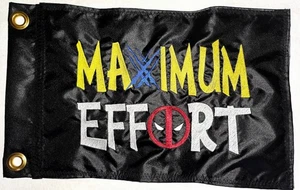 BANDERA DE SEGURIDAD DEADPOOL WOLVERINE MÁXIMO ESFUERZO PERSONALIZADO UTV SxS ATV BARCO - Imagen 1 de 7