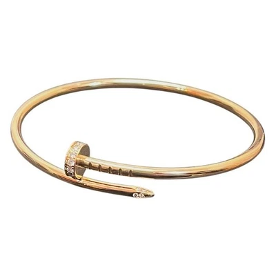 Brazalete Cartier Juste un Clou Tobillo Oro Rosa Pequeño Diamante 15 pulgadas Usado Foto 1 de 4