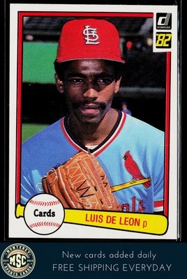 Luis DeLeon 1982 Donruss #588 RC St. Louis Cardinals - Image 1 of 2