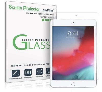 amFilm Apple iPad Mini 5 / Mini 4 Tempered Glass Screen Protector (1 Pack) - Image 1 of 4