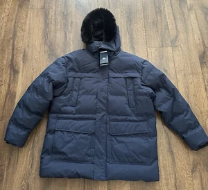 Pooluly Men's Winter Coat Detachable Hood Heavyweight Parka Jacket Men’s XXL - Picture 1 of 11