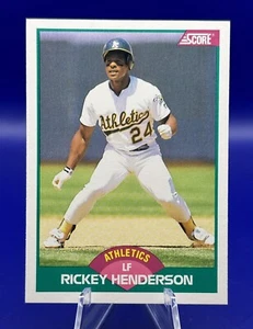 1989 Score Traded RICKEY HENDERSON #50T HOF Oakland Athletics - Picture 1 of 2