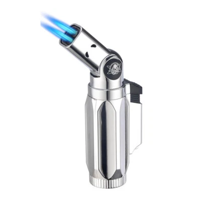 Feuerzeug Sturmflamme Jet Flamme 4-Brenner Silver Match - Bild 1 von 4