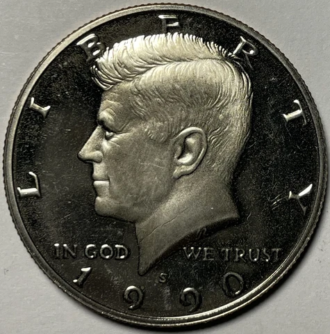 1990-S 50C Proof Kennedy Half Dollar-WOW! As Pictured 1089 Cover