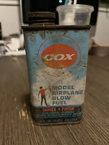 COX THIMBLE DROME AIRPLANE EMPTY GLOW FUEL CAN 1960s - Picture 1 of 4