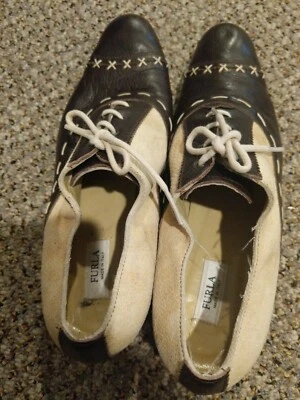 Furla Women's Tan/Beige Oxfords Lace Ups  - Image 1 of 4