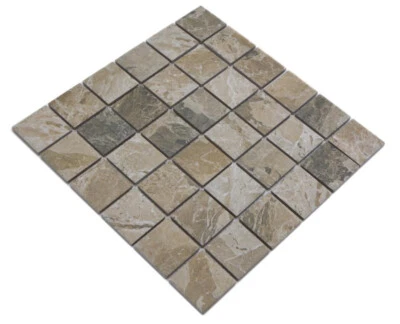 Mosaïque de Céramique Aspect Pierre Sable Marron Sol Douche Jeu Art: WB16-AISO89 - Photo 1/4
